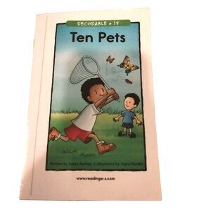 Ten Pets Reading A Z Decodable Book Homeschool Education Laminated